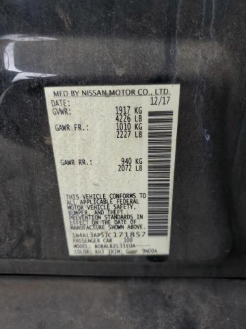 1N4AL3AP5JC171857 - 2018 NISSAN ALTIMA 2.5 შავი ფოტო 12