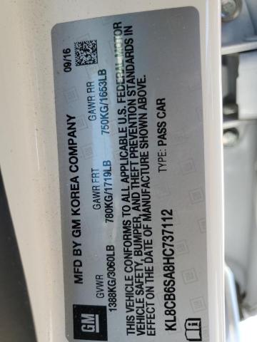 KL8CB6SA8HC737112 - 2017 CHEVROLET SPARK LS თეთრი ფოტო 12