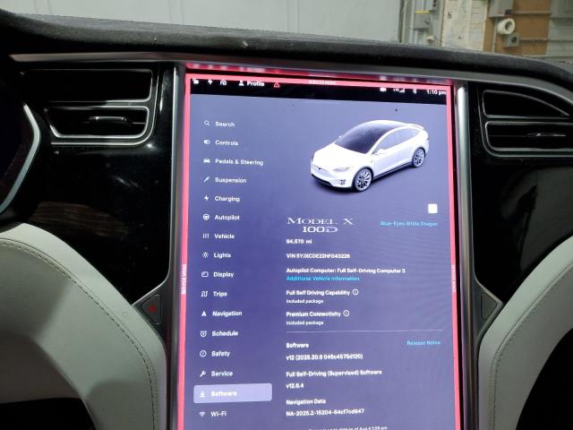 5YJXCDE22HF043226 - 2017 TESLA MODEL X WHITE photo 9