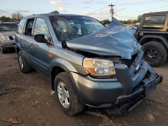 5FNYF18147B008909 - 2007 HONDA PILOT LX BLUE photo 4