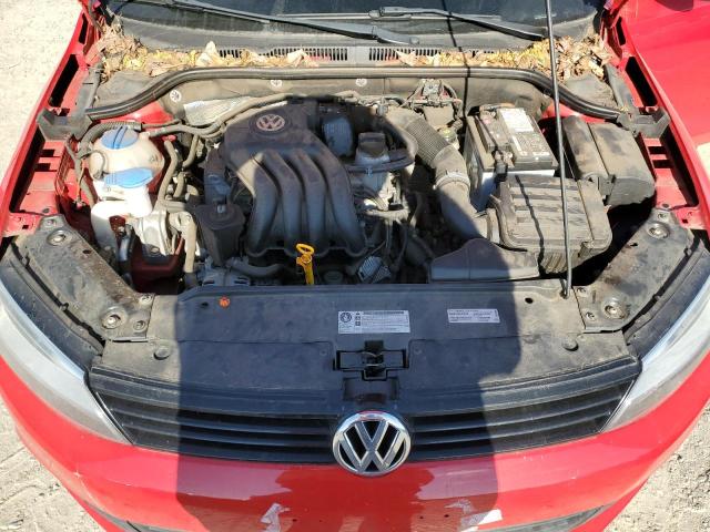 3VW2K7AJ6CM366899 - 2012 VOLKSWAGEN JETTA BASE RED photo 11
