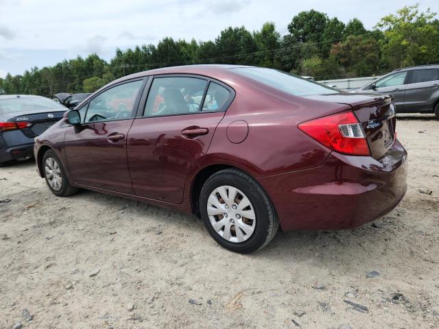 19XFB2F51CE386698 - 2012 HONDA CIVIC LX Bordo foto 2