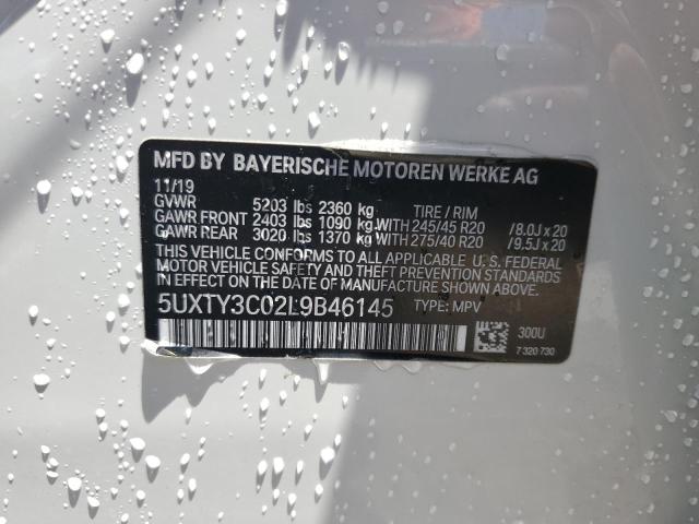 5UXTY3C02L9B46145 - 2020 BMW X3 SDRIVE30I WHITE photo 14