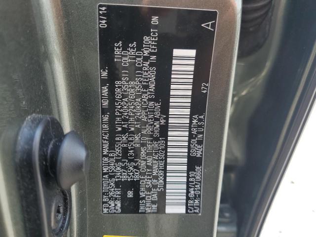 5TDKKRFHXES021091 - 2014 TOYOTA HIGHLANDER XLE أخضر صورة 13