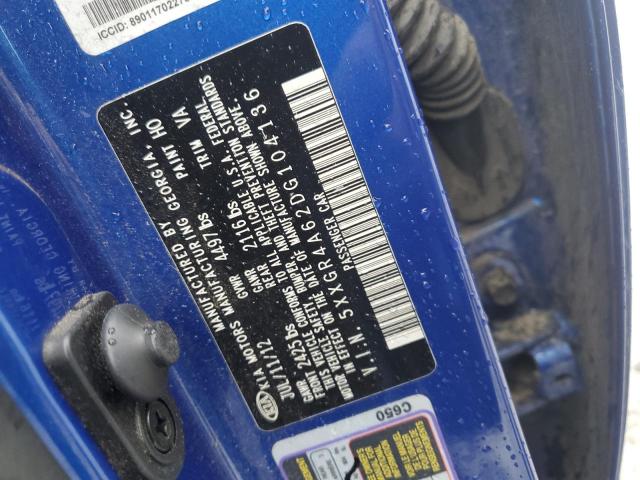 5XXGR4A62DG104136 - 2013 KIA OPTIMA SX BLUE photo 13