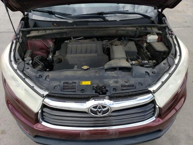 5TDJKRFHXES010930 - 2014 TOYOTA HIGHLANDER XLE MAROON photo 12