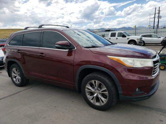 5TDJKRFHXES010930 - 2014 TOYOTA HIGHLANDER XLE MAROON photo 4