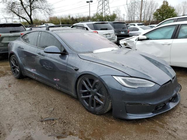 5YJSA1E6XMF430666 - 2021 TESLA MODEL S Մոխրագույն լուսանկար 4