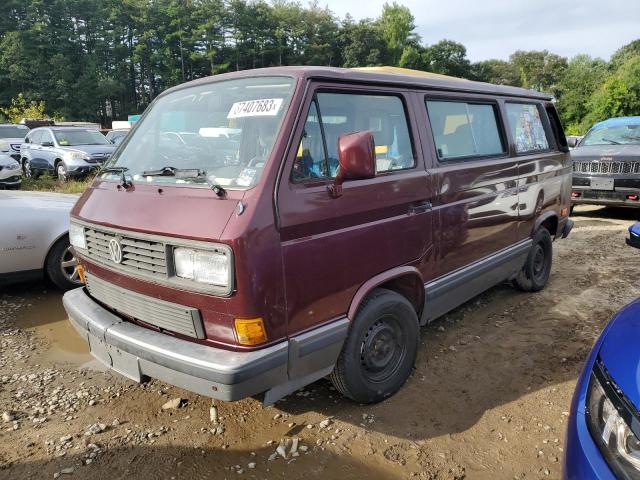 WV2YB0251MG004451 - 1991 VOLKSWAGEN VANAGON BUS MAROON photo 1