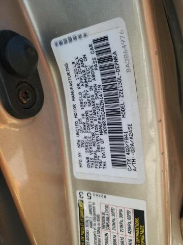 1NXBR30E46Z614719 - 2006 TOYOTA COROLLA CE BEIGE photo 12