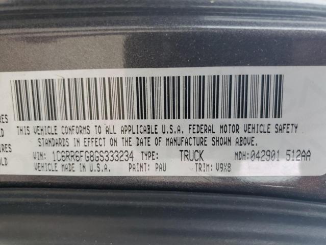 1C6RR6FG8GS333234 - 2016 RAM 1500 ST CHARCOAL photo 12