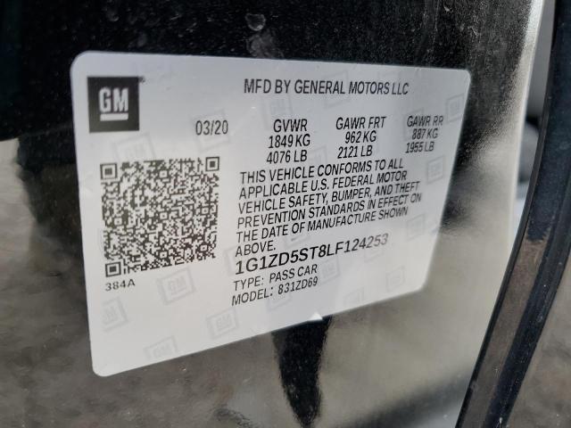 1G1ZD5ST8LF124253 - 2020 CHEVROLET MALIBU LT BLACK photo 12