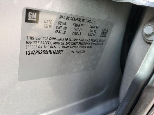 1G4ZP5SS2HU182833 - 2017 BUICK LACROSSE ESSENCE Gümüş foto 12