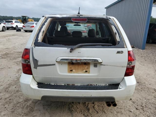 2HNYD18242H505745 - 2002 ACURA MDX WHITE photo 6