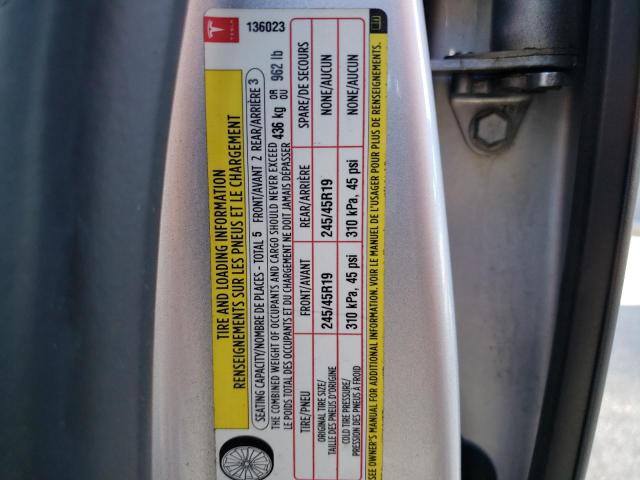 5YJSA1E28GF136023 - 2016 TESLA MODEL S Արծաթագույն լուսանկար 12