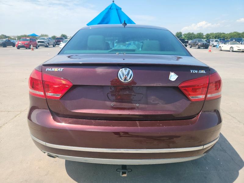 1VWCN7A37DC034356 - 2013 VOLKSWAGEN PASSAT SEL Բորդո լուսանկար 6