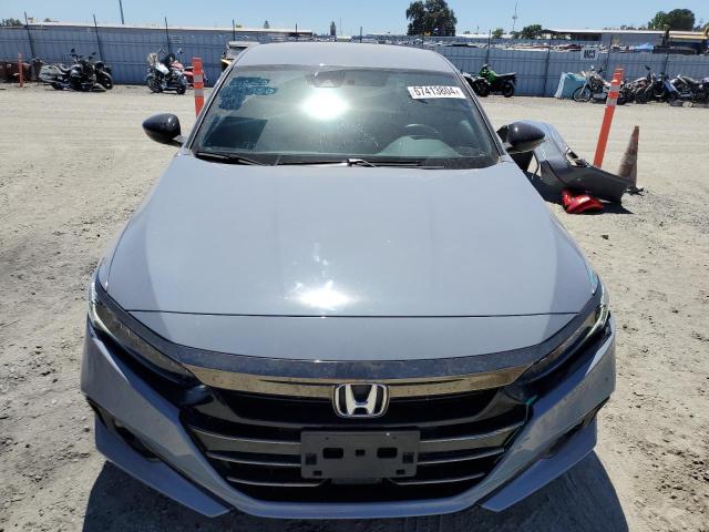 1HGCV1F34NA006005 - 2022 HONDA ACCORD SPORT GRAY photo 5