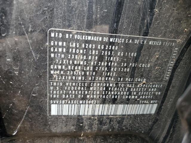 3VV3B7AX0LM066921 - 2020 VOLKSWAGEN TIGUAN SE Սև լուսանկար 13