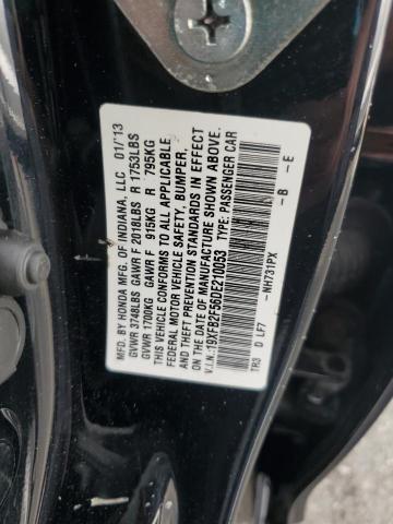 19XFB2F56DE210053 - 2013 HONDA CIVIC LX BLACK photo 12