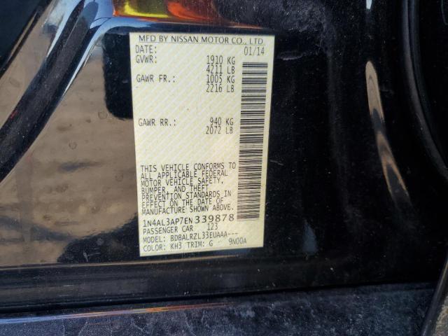 1N4AL3AP7EN339878 - 2014 NISSAN ALTIMA 2.5 BLACK photo 12