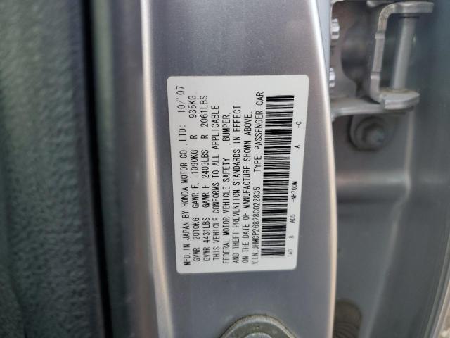 JHMCP26828C022835 - 2008 HONDA ACCORD EXL SILVER photo 12