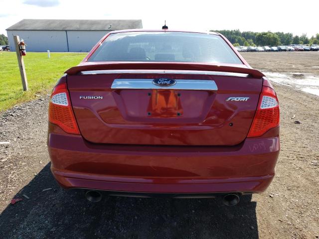 3FAHP0KC8AR234349 - 2010 FORD FUSION SPORT RED photo 6