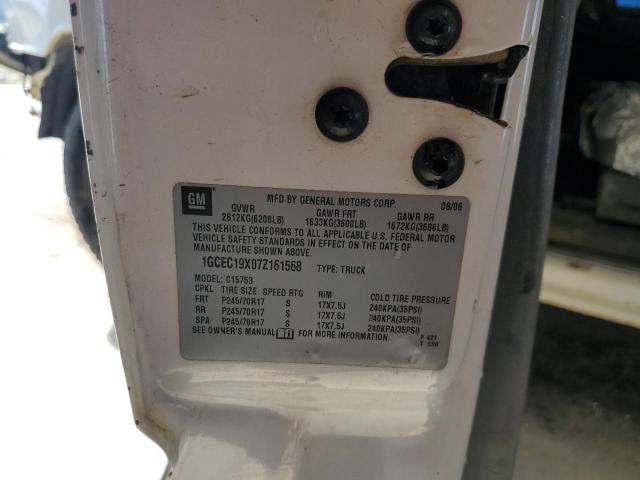 1GCEC19X07Z161568 - 2007 CHEVROLET SILVERADO C1500 CLASSIC WHITE photo 13