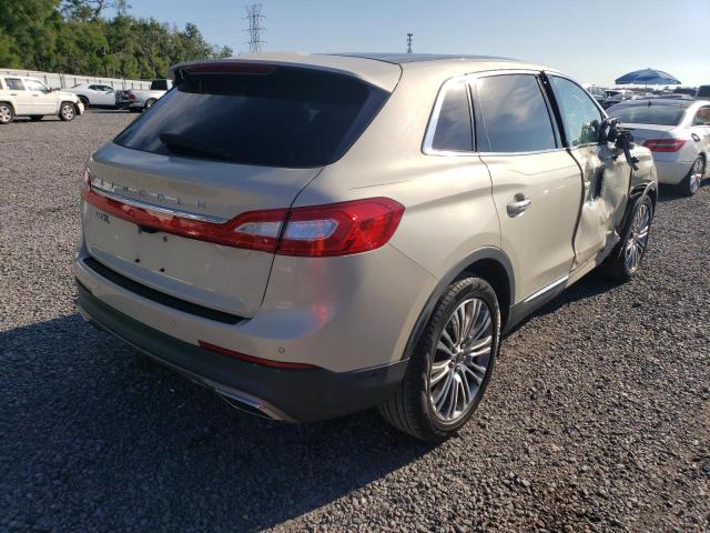 2LMTJ6LR8GBL73898 - 2016 LINCOLN MKX RESERVE თაფლისფერი ფოტო 3