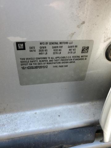 1G11C5SL8EF281512 - 2014 CHEVROLET MALIBU 1LT 银色 照片 13