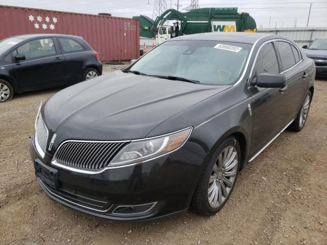 1LNHL9EK7EG602560 - 2014 LINCOLN MKS BLACK photo 2