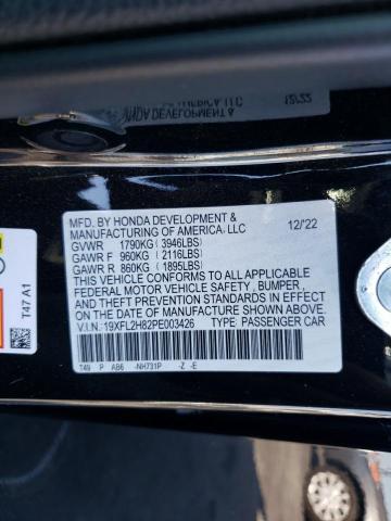 19XFL2H82PE003426 - 2023 HONDA CIVIC SPORT BLACK photo 13