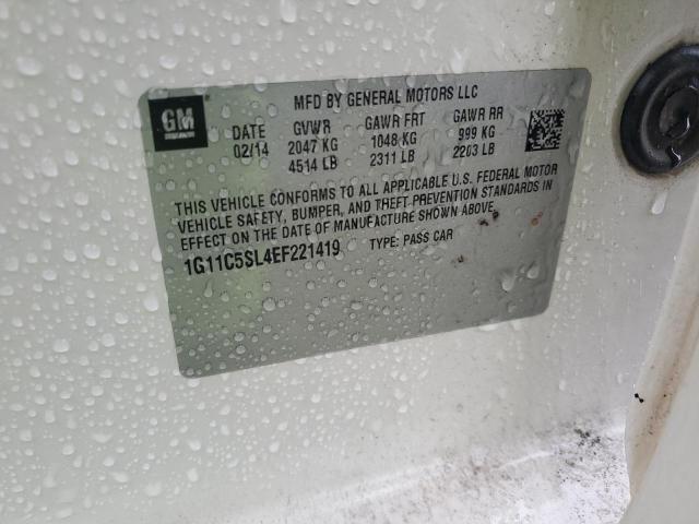 1G11C5SL4EF221419 - 2014 CHEVROLET MALIBU 1LT WHITE photo 12