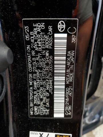 JTDB4MEE7PJ007556 - 2023 TOYOTA COROLLA LE BLACK photo 12