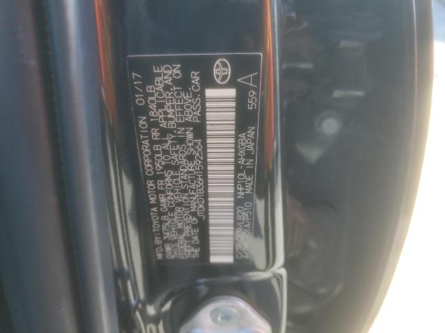 JTDKDTB36H1592564 - 2017 TOYOTA PRIUS C BLACK photo 12