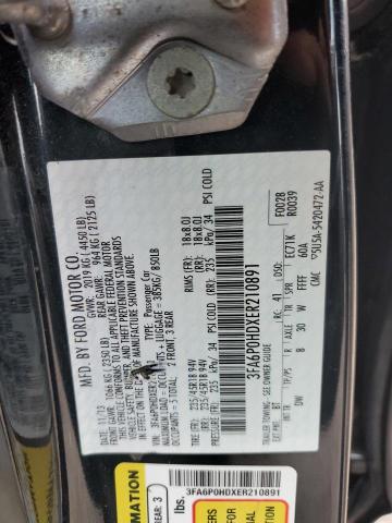 3FA6P0HDXER210891 - 2014 FORD FUSION SE CHARCOAL photo 12