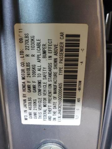 JH4CW2H60CC000405 - 2012 ACURA TSX TECH SILVER photo 12