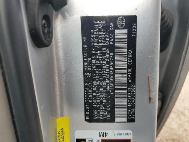 4T1BF3EK1BU599758 - 2011 TOYOTA CAMRY BASE 银色 照片 13