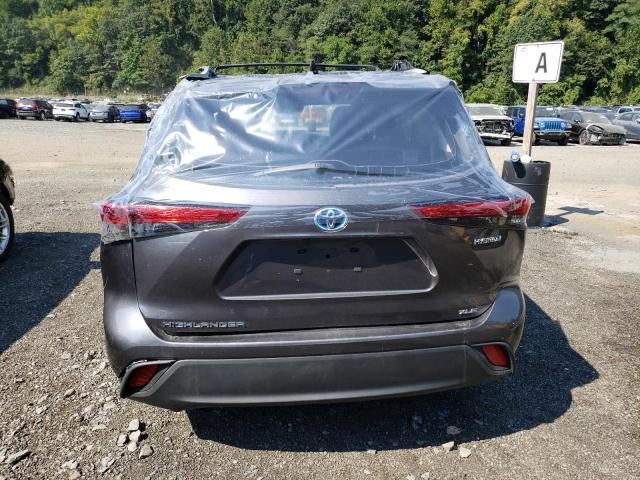 5TDGBRCH0NS549815 - 2022 TOYOTA HIGHLANDER HYBRID XLE GRAY photo 6