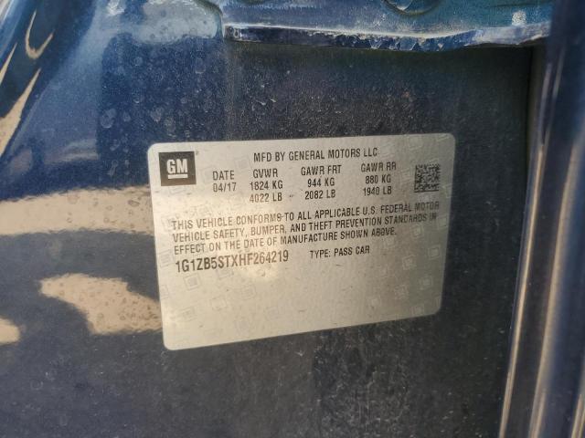 1G1ZB5STXHF264219 - 2017 CHEVROLET MALIBU LS 蓝色 照片 13