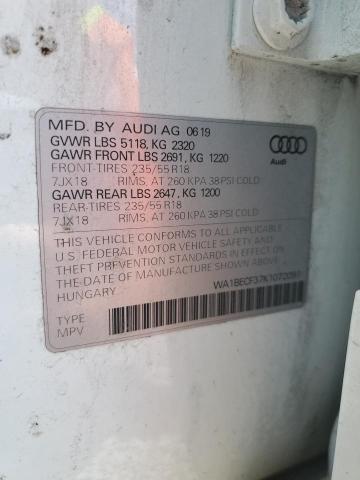 WA1BECF37K1072091 - 2019 AUDI Q3 PREMIUM PLUS თეთრი ფოტო 12