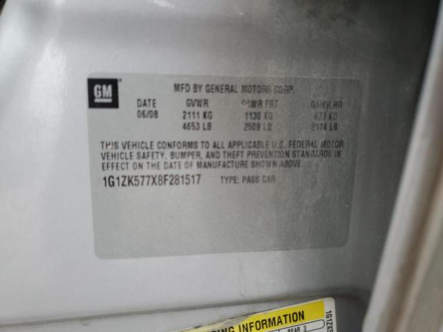 1G1ZK577X8F281517 - 2008 CHEVROLET MALIBU LTZ Silber Foto 13