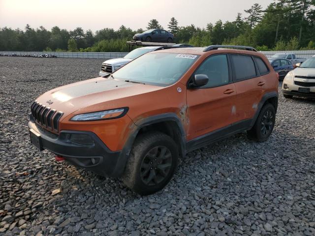 1C4PJMBS0FW640037 - 2015 JEEP CHEROKEE TRAILHAWK ORANGE photo 1