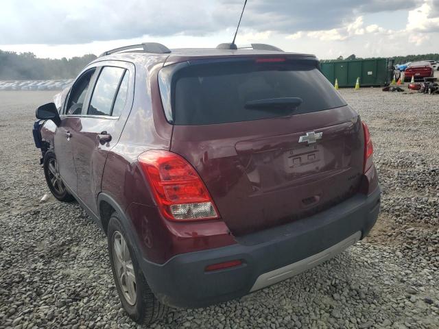 3GNCJLSB7GL279977 - 2016 CHEVROLET TRAX 1LT BURGUNDY photo 2