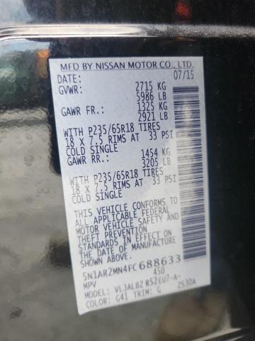 5N1AR2MN4FC688633 - 2015 NISSAN PATHFINDER S Qara foto 12