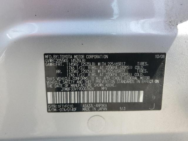 JTMBF33V19D007626 - 2009 TOYOTA RAV4 SILVER photo 13