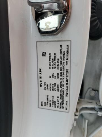 5YJ3E1EAXPF622901 - 2023 TESLA MODEL 3 白色 照片 12