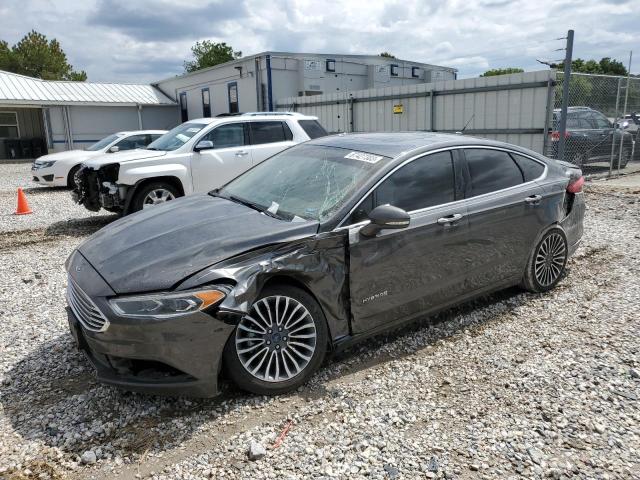 3FA6P0RU7JR132014 - 2018 FORD FUSION TITANIUM/PLATINUM HEV GRAY photo 1