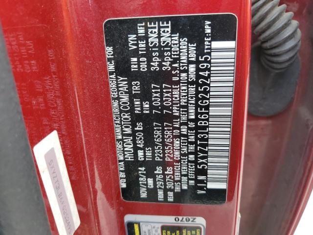 5XYZT3LB6FG252495 - 2015 HYUNDAI SANTA FE SPORT Rouge photo 13