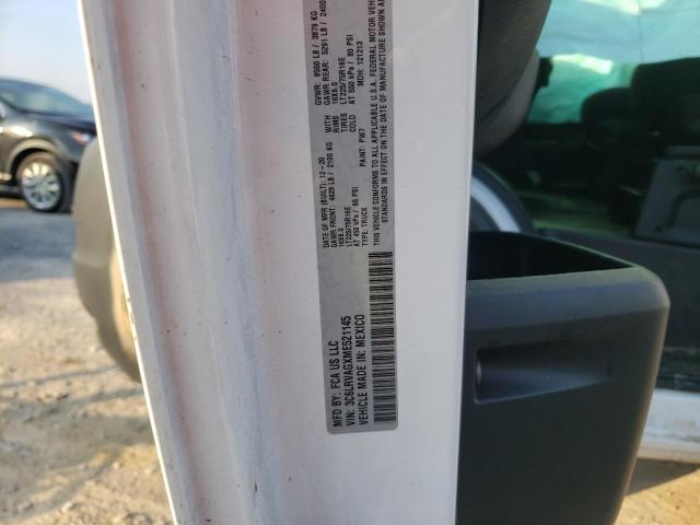 3C6LRVAGXME521145 - 2021 RAM PROMASTER 1500 STANDARD WHITE photo 13