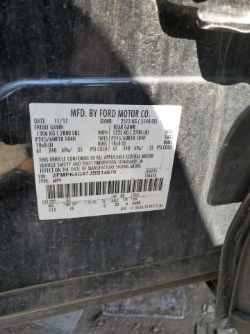 2FMPK4G97JBB14870 - 2018 FORD EDGE SE BLACK photo 12